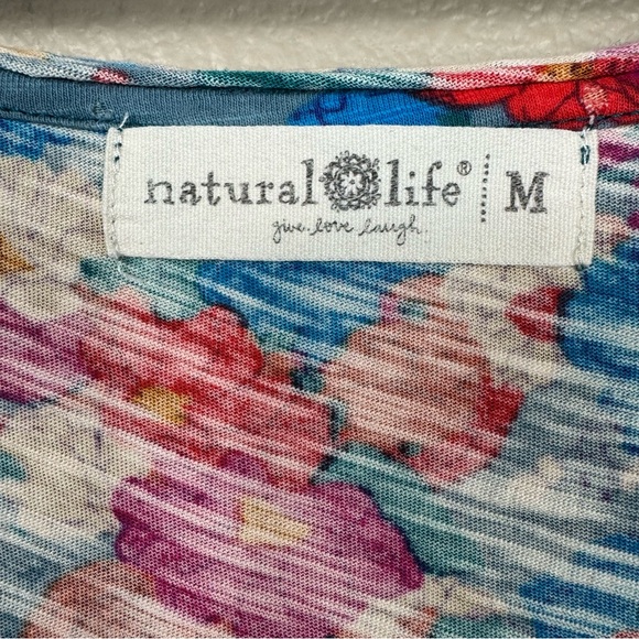 Natural Life Hangout 100% Cotton Boho Midi‎ Dress Pink Floral Size S Sundress - Picture 3 of 10